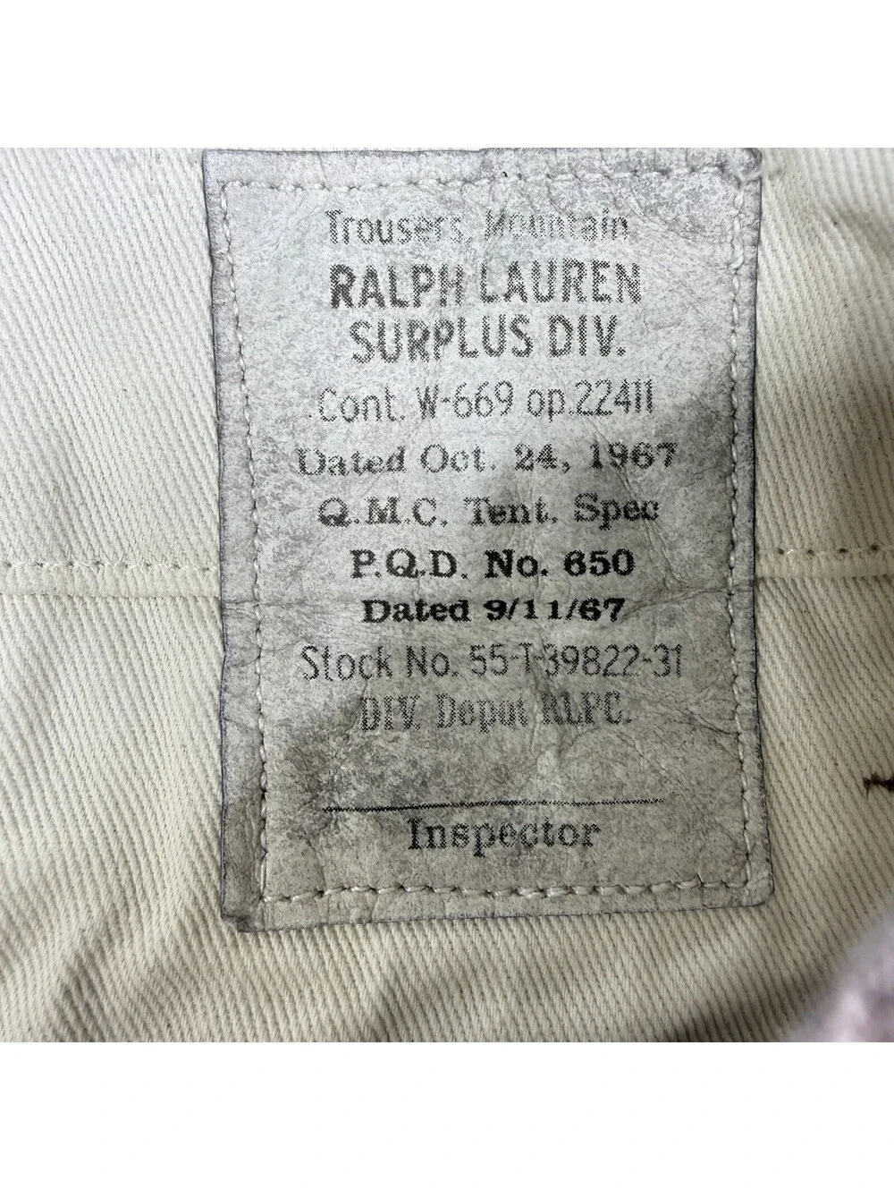 Polo Ralph Lauren Military Surplus Utility Cargo Pants Green Camo Distress 30x30